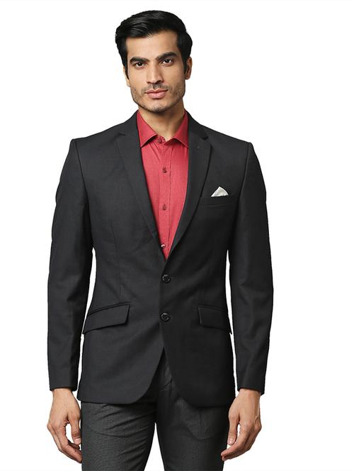 charcoal grey solid formal blazer - 18185973 - Very Small Image - 1