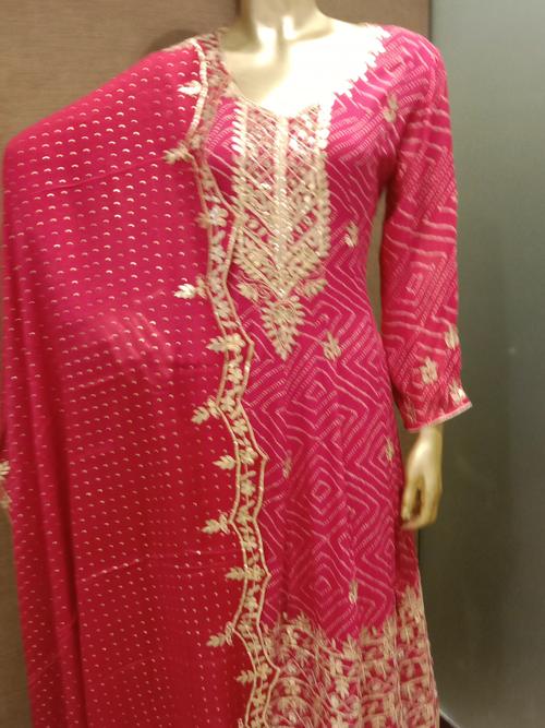 ladies plazo with straight kurta and - 18186019 - Very Small Image - 1