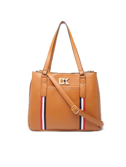 tan leatherette (pu) handbag - 18186297 - Very Small Image - 1