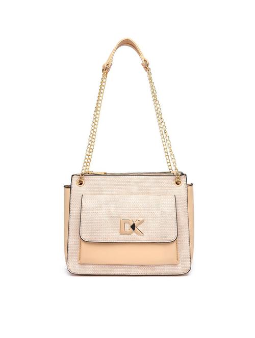 beige leatherette (pu) handbag - 18186337 - Very Small Image - 1