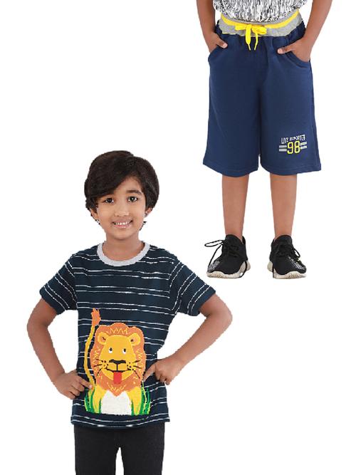 exclusive shorts and lion embroider t-shirt - 18186778 - Very Small Image - 1