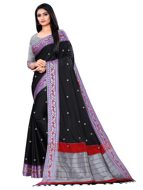 self design woven saree - 18186795 - Very Small Image - 1