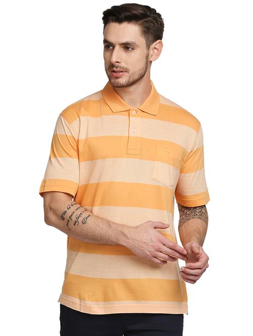orange stripe polo t-shirt - 18187135 - Very Small Image - 1