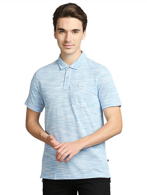 blue solid polo t-shirt - 18187153 - Very Small Image - 1