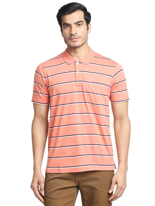orange stripe polo t-shirt - 18187157 - Very Small Image - 1