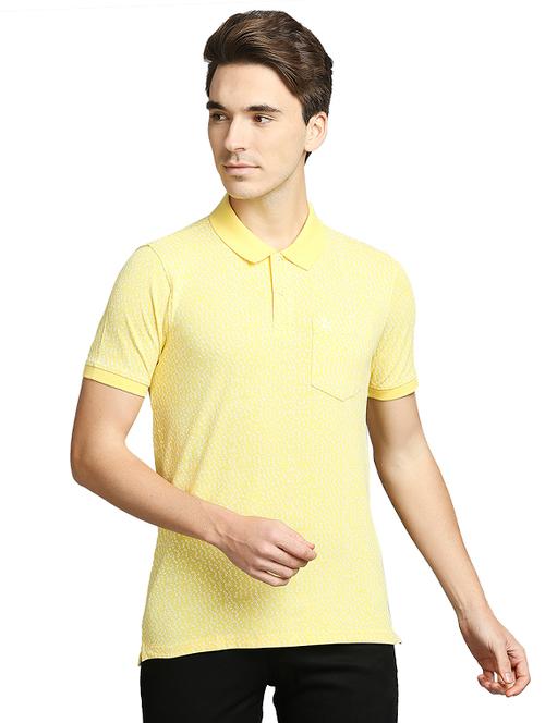 yellow printed polo t-shirt - 18187202 - Very Small Image - 1