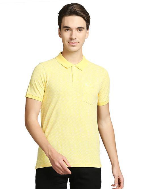 yellow printed polo t-shirt - 18187204 - Very Small Image - 1