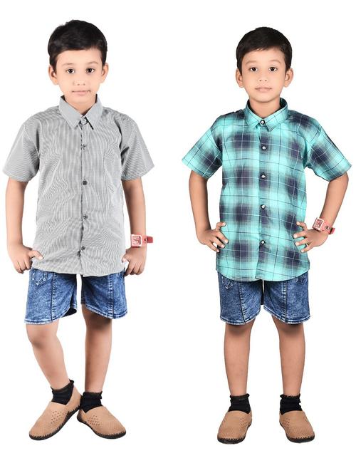 multi colored checked combo set - 18187389 - Very Small Image - 1