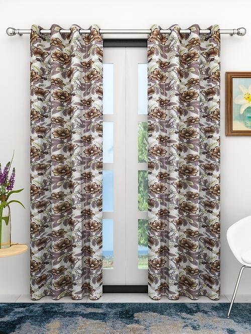 athom living eazy home premium polyester designer floral door curtain 7ft pack of 2 - 18187497 - Very Small Image - 1