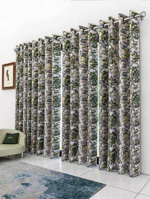 athom living eazy home premium polyester designer floral door curtain 7ft pack of 4 - 18187510 - Very Small Image - 1