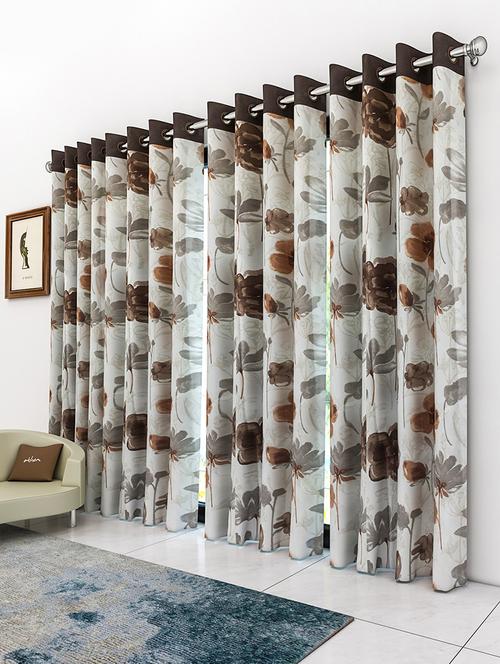 athom living eazy home premium polyester designer floral door curtain 7ft pack of 4 - 18187511 - Very Small Image - 1