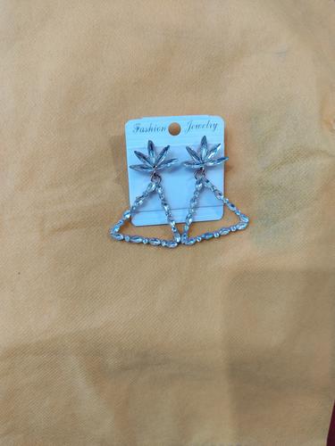 ladies earrings silver color - 18187592 - Very Small Image - 1