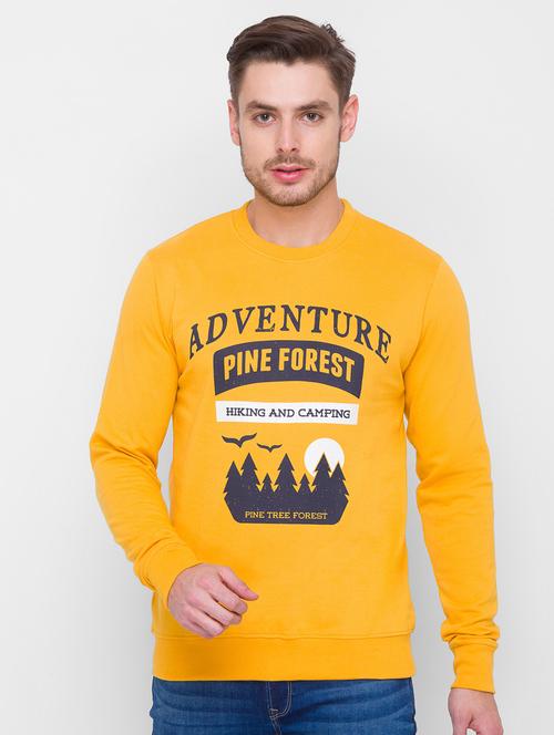 yellow front-printed sweatshirt - 18187762 - Very Small Image - 1