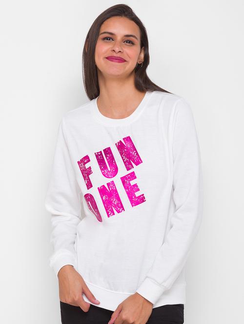 white polyester sweatshirt - 18187782 - Very Small Image - 1