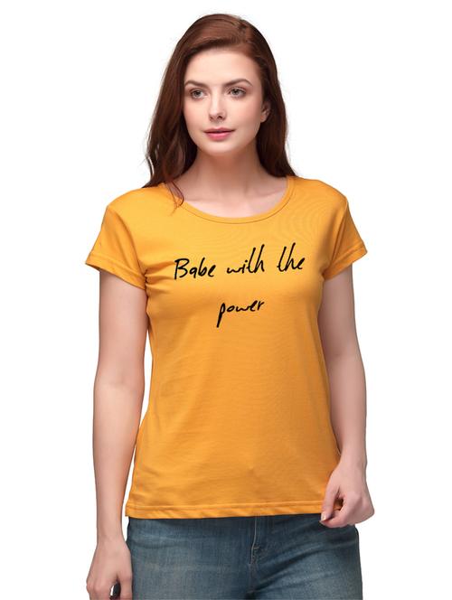 yellow printed regular tee - 18187920 - Very Small Image - 1