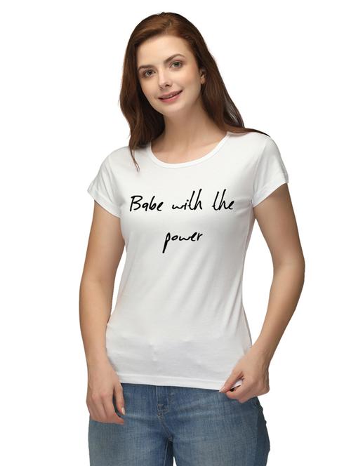 white printed regular tee - 18187924 - Very Small Image - 1