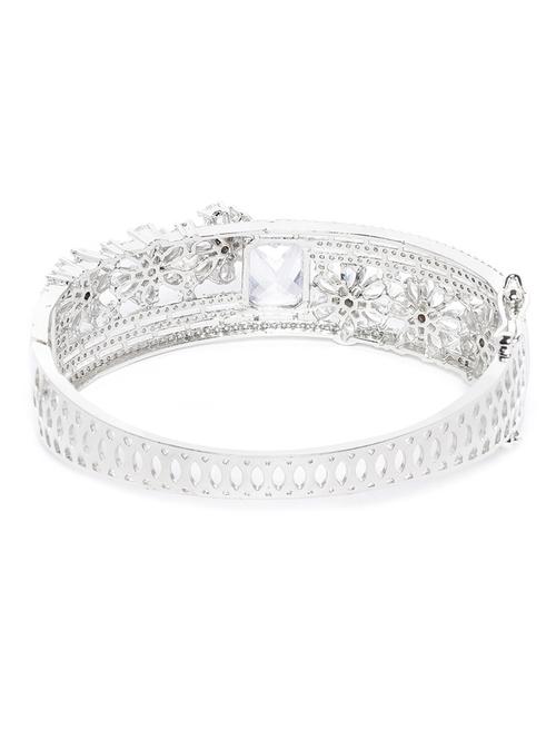 silver-plated handcrafted ad-studded bangle-style bracelet - 18188088 - Very Small Image - 1