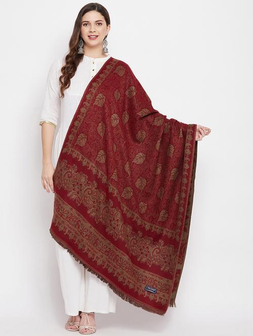 red acro wool shawl - 18188149 - Very Small Image - 1