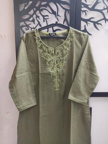 ladies cotton shirt blue color - 18188540 - Very Small Image - 1