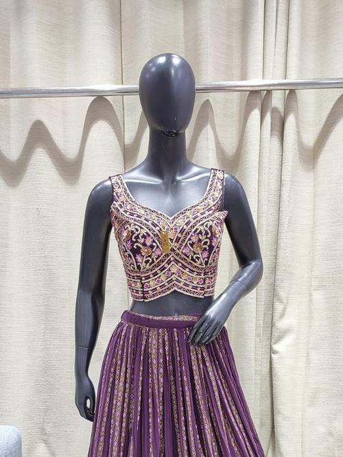 striched lehenga choli with dupatta, available - 18188808 - Very Small Image - 1