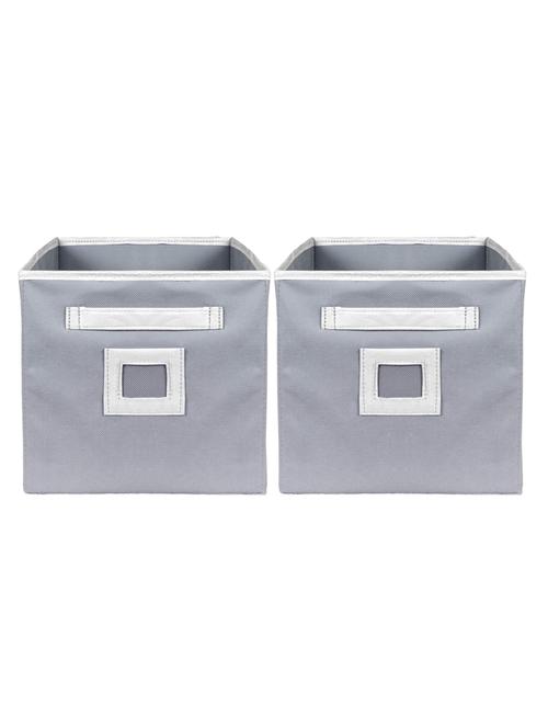kuber industries non woven fabric 2 pieces foldable large size storage cube with handle,extra large (grey) - 18188924 - Very Small Image - 1
