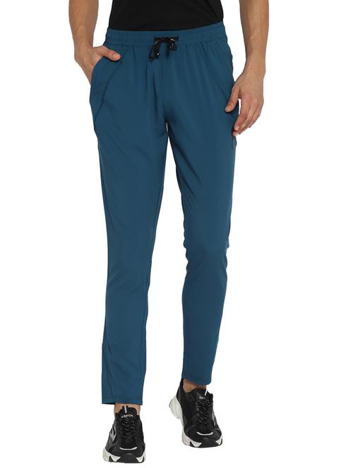 teal blue solid track pant - 18189619 - Very Small Image - 1