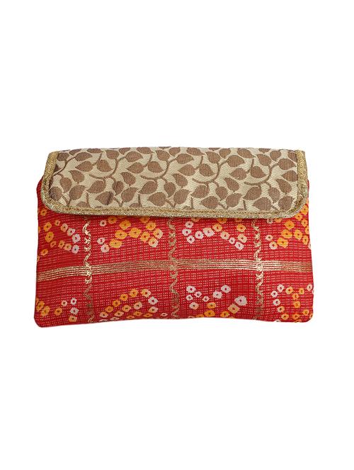red cotton regular clutch - 18190413 - Very Small Image - 1
