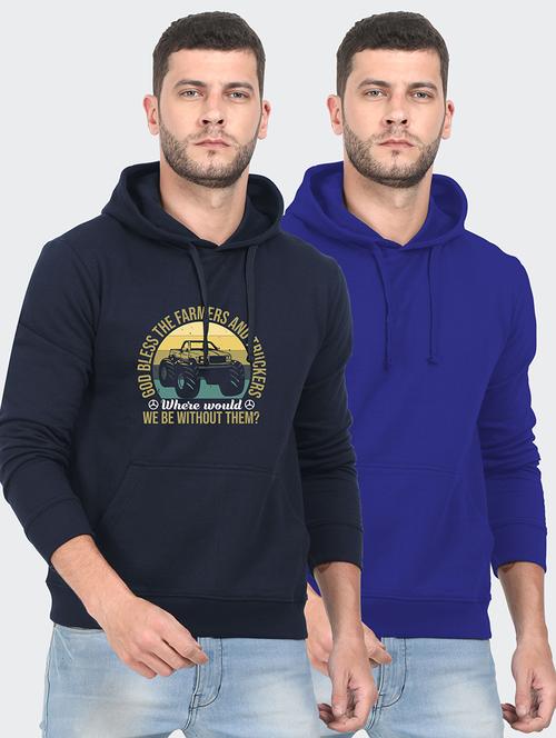 navy-blue hooded sweatshirt - 18191306 - Very Small Image - 1