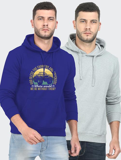 navy-blue hooded sweatshirt - 18191318 - Very Small Image - 1