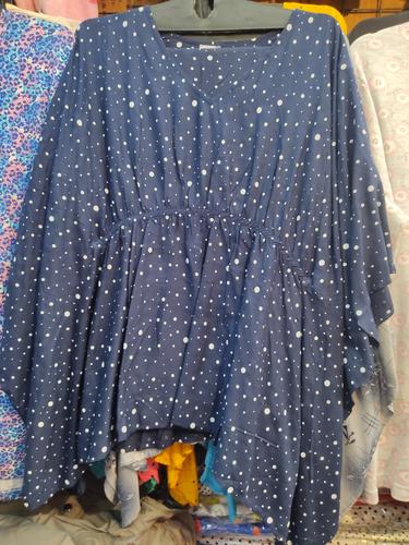ladies cotton shirt blue color - 18191759 - Very Small Image - 1