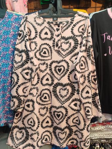 ladies woolen long kurti pink color - 18191775 - Very Small Image - 1