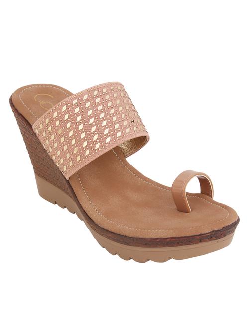 nude synthetic slip on sandals - 18192021 - Very Small Image - 1