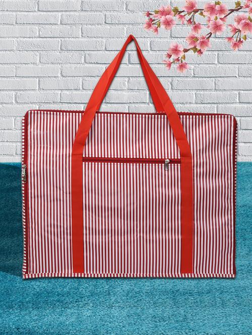 kuber industries lining design rexine jumbo underbed moisture proof storage bags (red) - 18192282 - Very Small Image - 1