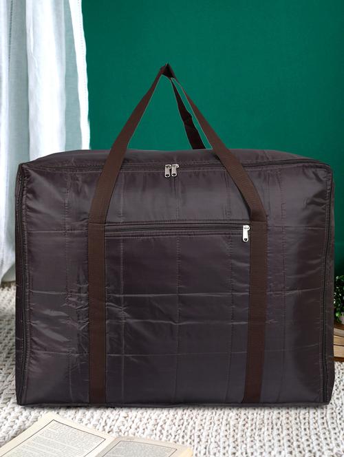 kuber industries parachute jumbo attachi bag travel handbag storage carrying bag (brown) - 18192287 - Very Small Image - 1