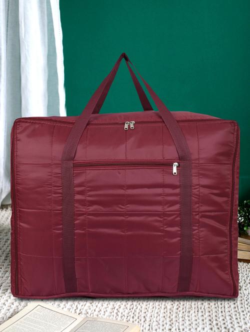 kuber industries parachute jumbo attachi bag travel handbag storage carrying bag (maroon) - 18192290 - Very Small Image - 1