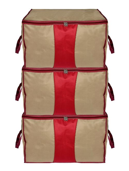 kuber industries large size canvas multi-purpose storage bag -pack of 3 (grey & maroon) - 18192352 - Very Small Image - 1