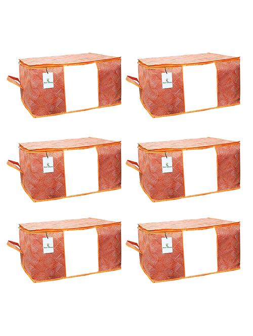 kuber industries laheriya design 6 piece non woven underbed storage bag ,extra large, blue - 18192373 - Very Small Image - 1
