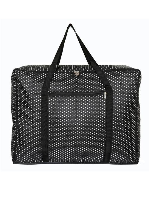 kuber industries dot printed parachute large size foldable underbed storage bag (black) - 18192391 - Very Small Image - 1
