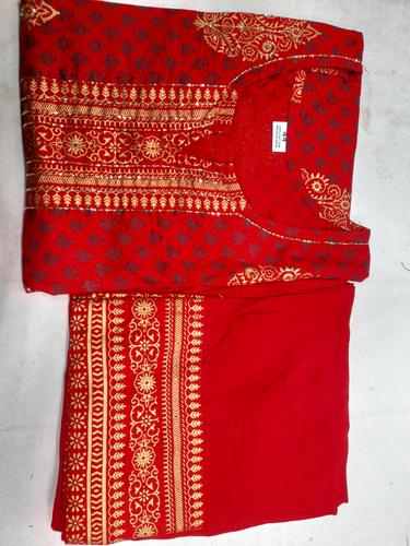 cotton kurta plazo red colour all - 18192621 - Very Small Image - 1