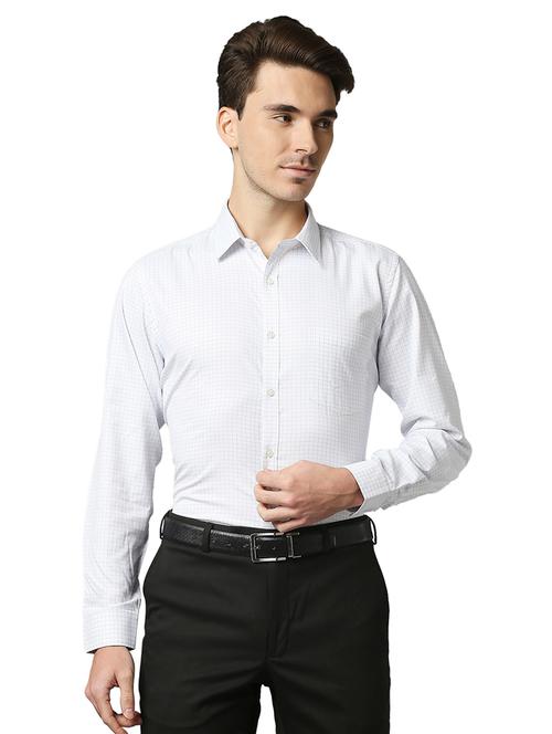 white checkered formal shirt - 18192731 - Very Small Image - 1