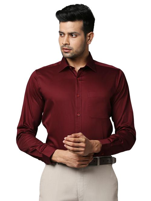 red solid formal shirt - 18192749 - Very Small Image - 1