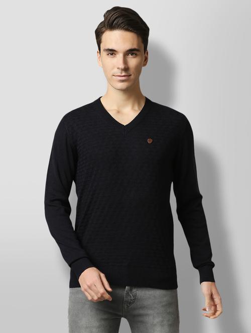 blue solid pullover - 18192824 - Very Small Image - 1