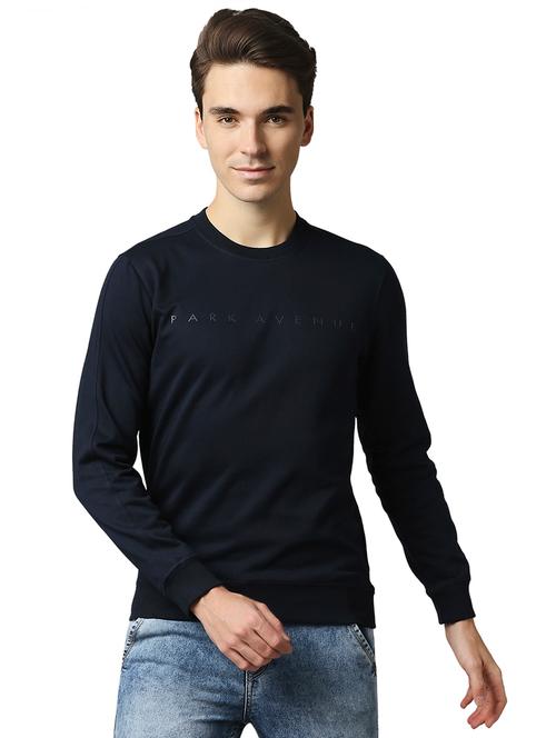 navy-blue solid sweatshirt - 18192870 - Very Small Image - 1