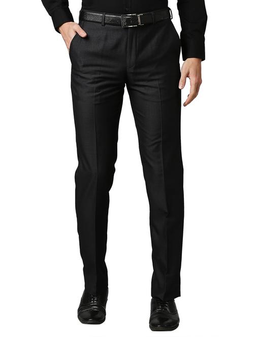 black solid formal trouser - 18192938 - Very Small Image - 1
