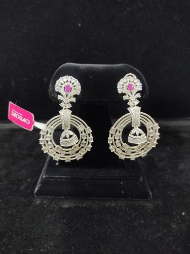 ladies earrings silver plated - 18193094 - Very Small Image - 1
