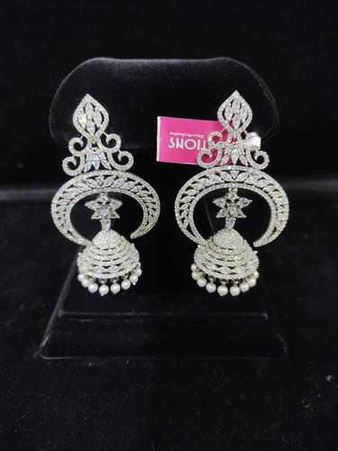 ladies earrings silver plated - 18193100 - Very Small Image - 1
