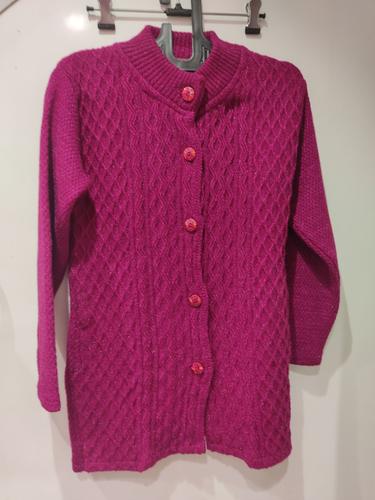 ladies woolen cardigans pink color - 18193149 - Very Small Image - 1