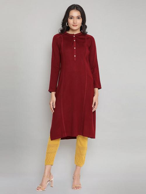 women's straight kurta - 18193202 - Very Small Image - 1