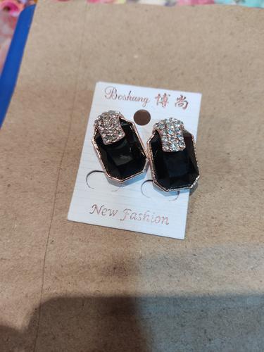 ladies earrings black color - 18193275 - Very Small Image - 1