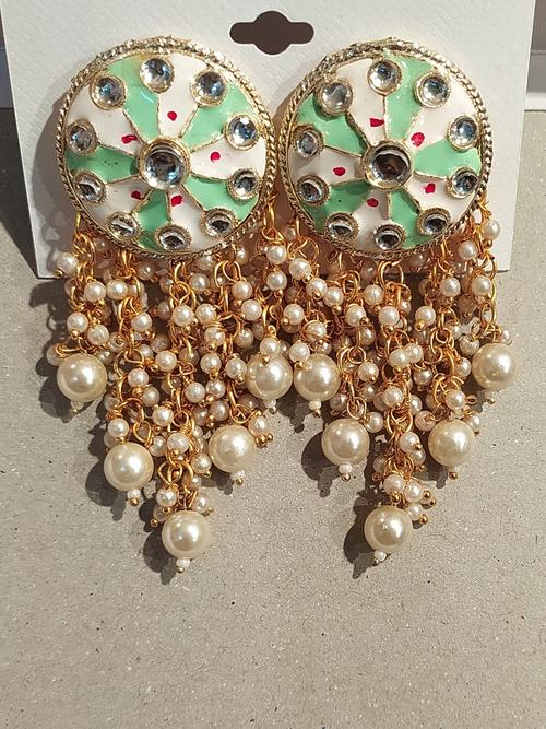 earrings green color - 18193324 - Very Small Image - 1